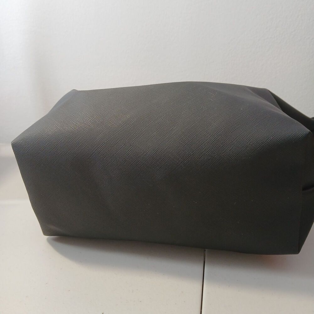 Rachel Zoe Black Nylon Cosmetic Makeup Bag Toiletries Case Top Zipped Clutch - Picture 9 of 9